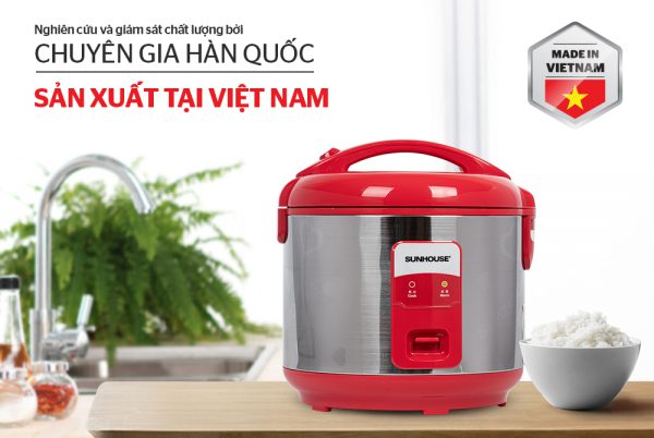 NỒI CƠM ĐIỆN 1.8L SUNHOUSE SH18S 1