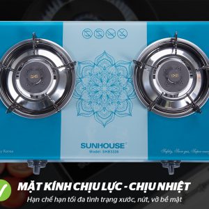 BẾP GAS DƯƠNG KÍNH SUNHOUSE SHB3336 2