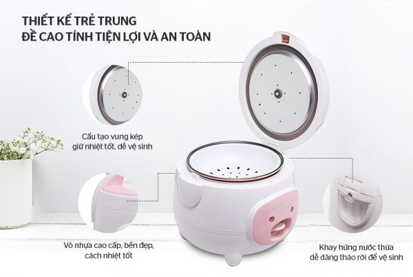 NỒI CƠM ĐIỆN 1.2L SUNHOUSE SHD8217W 3