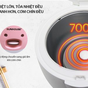 NỒI CƠM ĐIỆN 1.8L SUNHOUSE SHD8607W 5