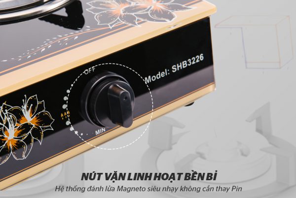 BẾP GAS DƯƠNG KÍNH SUNHOUSE SHB3226 5