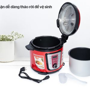 Nồi áp suất điện tử đa năng SUNHOUSE SHD1767 đỏ 6