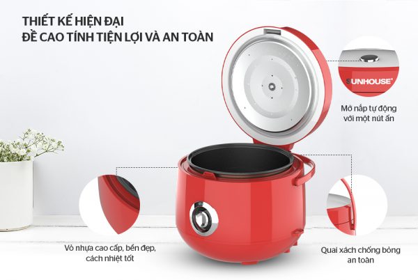 NỒI CƠM ĐIỆN 1.8 L SUNHOUSE SHD8606R 2