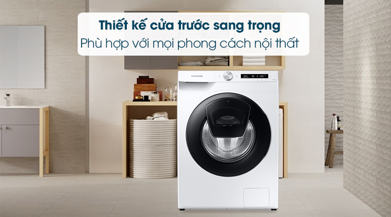 Máy giặt Samsung Addwash Inverter 8.5kg WW85T554DAW/SV - Thiết kế