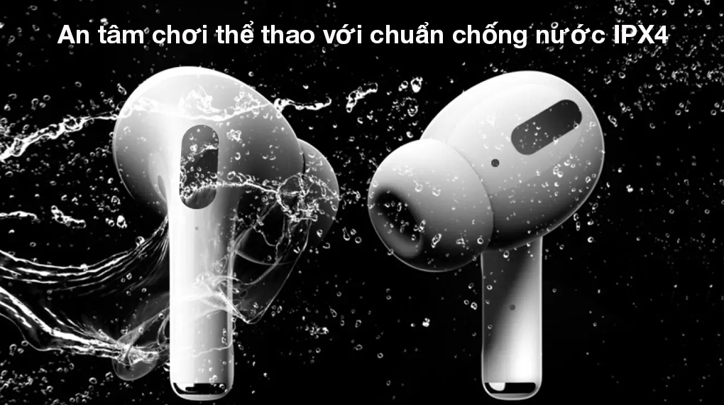 Tai nghe Bluetooth AirPods Pro MagSafe Charge Apple MLWK3 trắng - Vận động ngoài trời tùy ý với xếp hạng chống nước IPX4