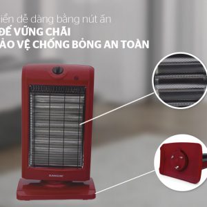 Sưởi điện 3 bóng halogen SUNHOUSE SHD7016 03