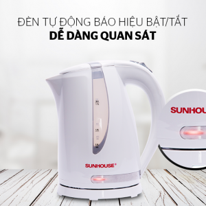 Ấm siêu tốc nhựa SUNHOUSE SHD1300 Trắng 05