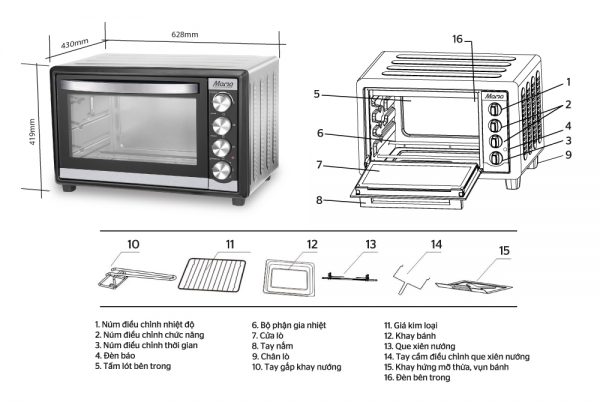 LÒ NƯỚNG 50L SUNHOUSE MAMA SHD4250S 2