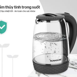 ẤM SIÊU TỐC THỦY TINH SUNHOUSE SHD1215B 3