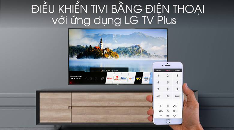 Smart Tivi LG 4K 65 inch 65UM7400PTA - Tiện lợi khi điều khiển tivi bằng điện thoại qua LG TV Plus