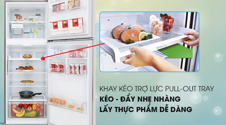 Ngăn kéo trợ lực - Tủ lạnh LG Inverter 393 lít GN-M422PS