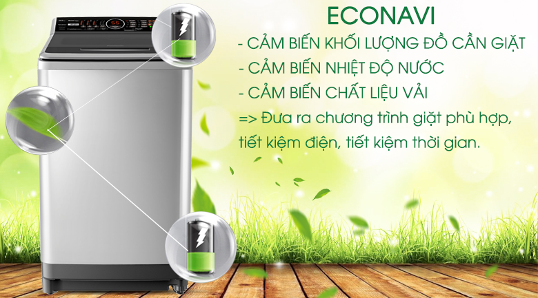 Cảm biến Econavi - Máy giặt Panasonic Inverter 10 Kg NA-FS10X7SRV