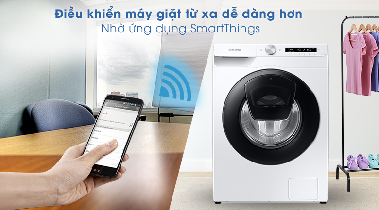 Máy giặt Samsung Addwash Inverter 8.5kg WW85T554DAW/SV - SmartThings