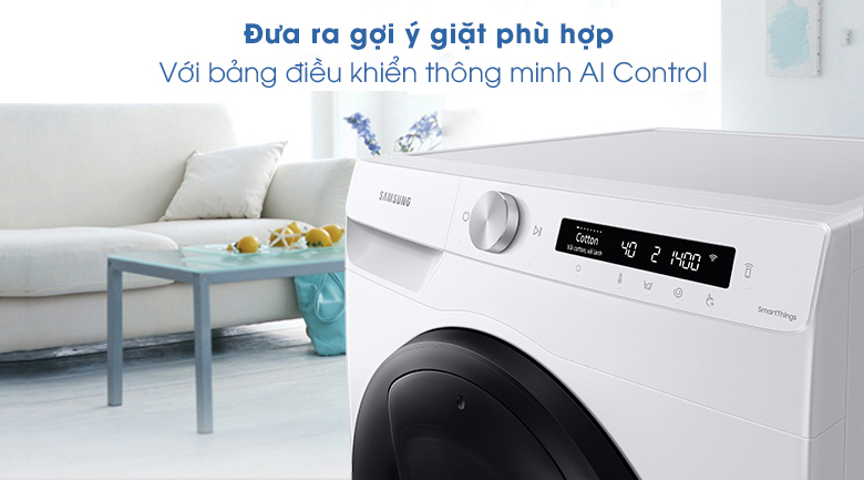 Máy giặt Samsung Addwash Inverter 8.5kg WW85T554DAW/SV - Bảng điều khiển thông minh