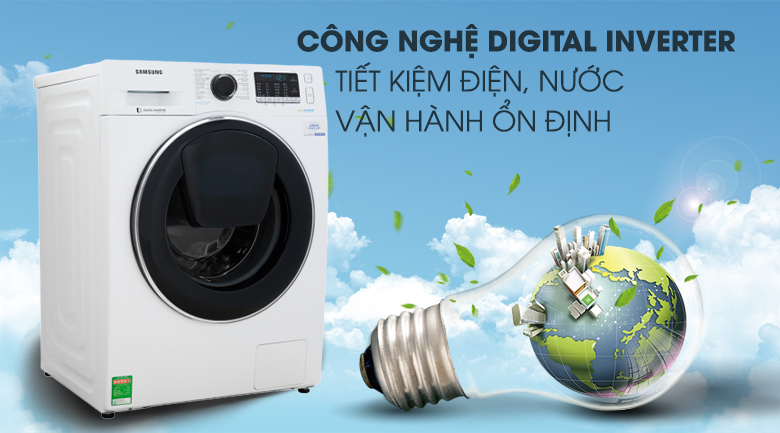 Công nghệ Digital Inverter - Máy giặt Samsung Addwash Inverter 10 kg WW10K54E0UW/SV