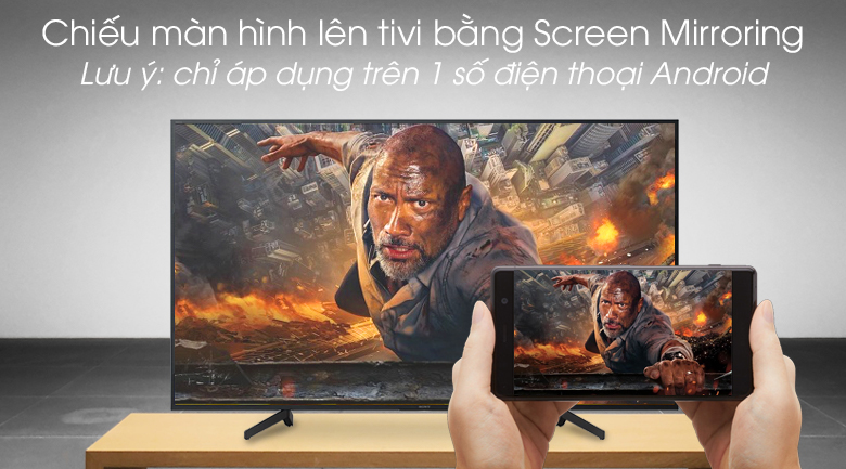 Android Tivi Sony 4K 65 inch KD-65X8000G - Chiếu màn hình Screen Mirroring