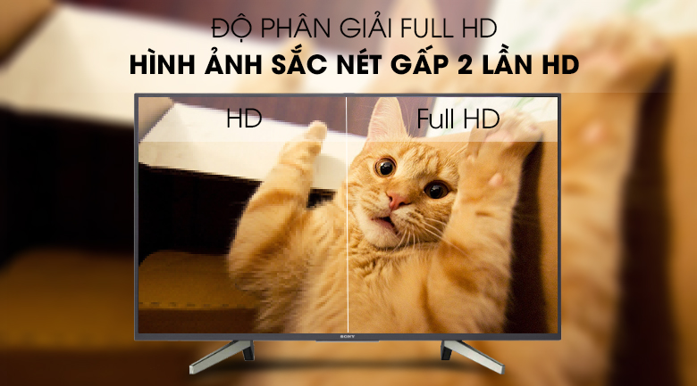 Độ phân giải màn hình Full HD, sắc nét gấp 2 lần HD - Android Tivi Sony 49 inch KDL-49W800G Mẫu 2019