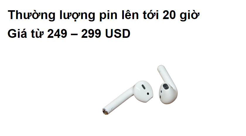 Thời lượng pin trên airpods 3