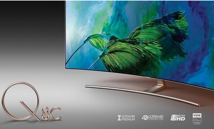 Smart Tivi QLED 4K Samsung QA55Q8CAM thiết kế đẹp mắt