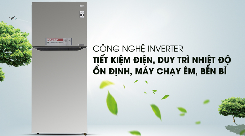 Công nghệ máy nén Inverter giúp tiết kiệm điện năng - Tủ lạnh LG Inverter 393 lít GN-L422PS