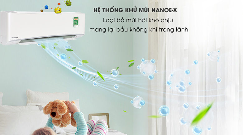 Công nghệ kháng khuẩn khử mùi Nanoe X - Máy lạnh Panasonic Inverter 1 HP CU/CS-XU9UKH-8