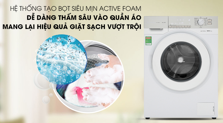 Hệ thống ActiveFoam - Máy giặt Panasonic Inverter 9 Kg NA-129VG6WV2