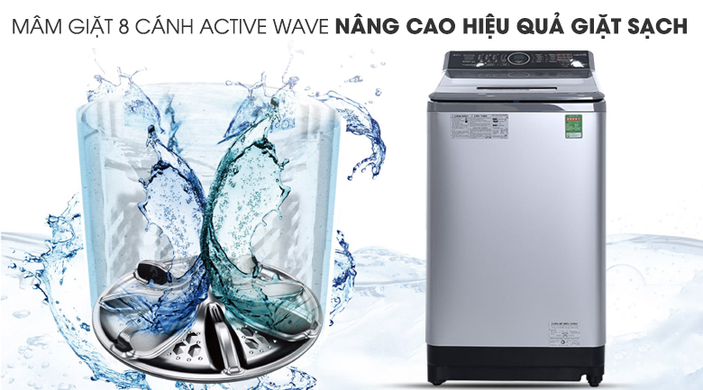 Mâm giặt 8 cánh - Máy giặt Panasonic 9kg NA-F90V5LMX