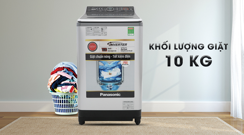 Khối lượng giặt 10 kg - Máy giặt Panasonic Inverter 10 Kg NA-FS10V7LRV