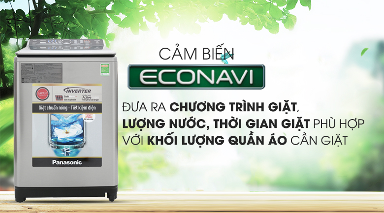 Cảm biến Econavi - Máy giặt Panasonic Inverter 13.5 Kg NA-FS13V7SRV