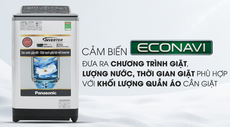 Cảm biến Econavi - Máy giặt Panasonic Inverter 9.5 Kg NA-FS95X7LRV