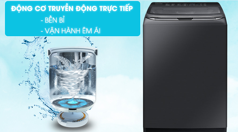 Động cơ truyền động trực tiếp - Máy giặt Samsung Inverter 21 kg WA21M8700GV/SV