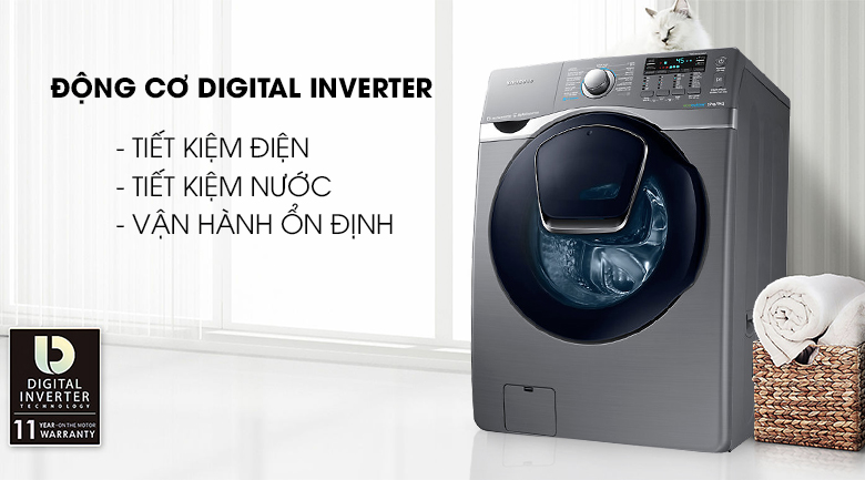 Công nghệ Digital Inverter - Máy giặt Samsung Add Wash Inverter 17 kg WD17J7825KP/SV