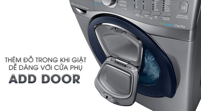 Cửa phụ Add Door - Máy giặt Samsung Add Wash Inverter 17 kg WD17J7825KP/SV