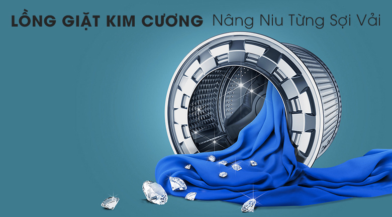 Lồng giặt kim cương - Máy giặt sấy Samsung AddWash Inverter 8 kg WD85K5410OX/SV