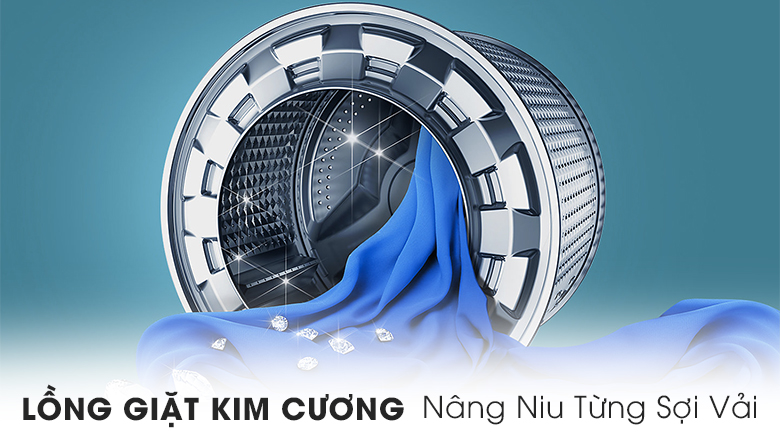 Lồng giặt kim cương - Máy giặt Samsung AddWash Inverter 8.5 kg WW85K54E0UX/SV